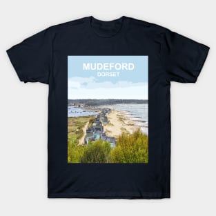 Mudeford Dorset art gift. England UK T-Shirt